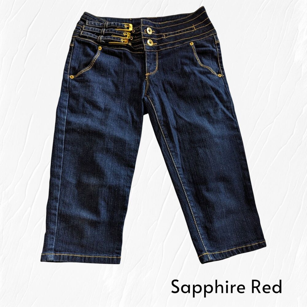 Sapphire Red Quality Demin capris     Sz 5/6